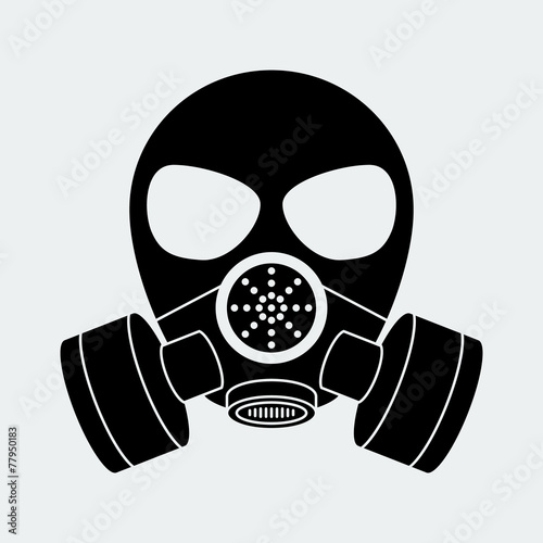 Vector biohazard mask white