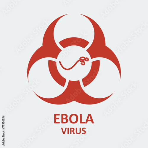 Vector ebola virus and biohazard sign