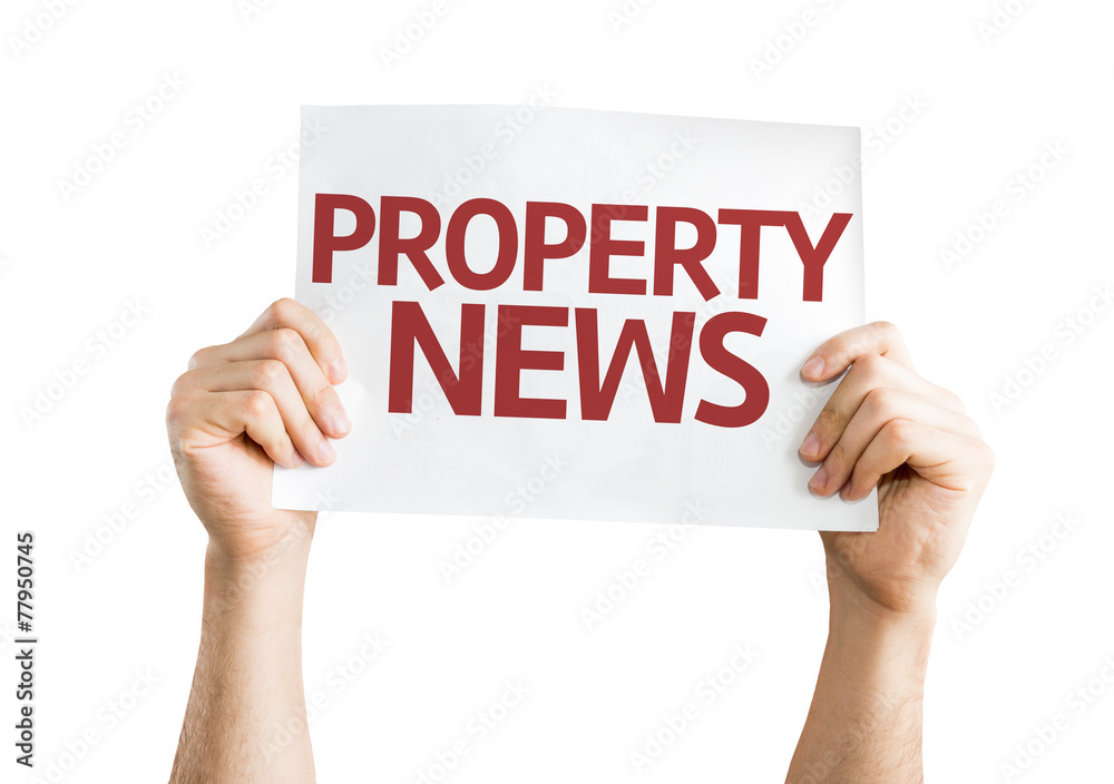 Property News card isolated on white background Property News card isolated on white background
