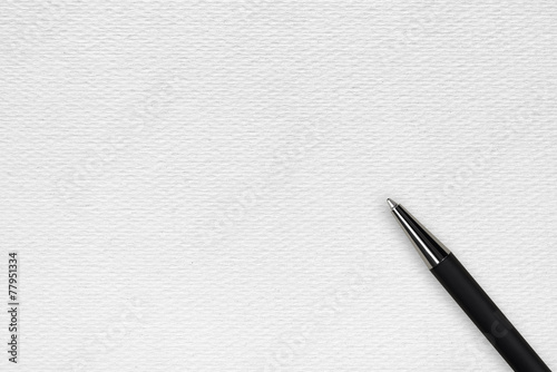 Cuadro en lienzo Black ball pen on the white papper background