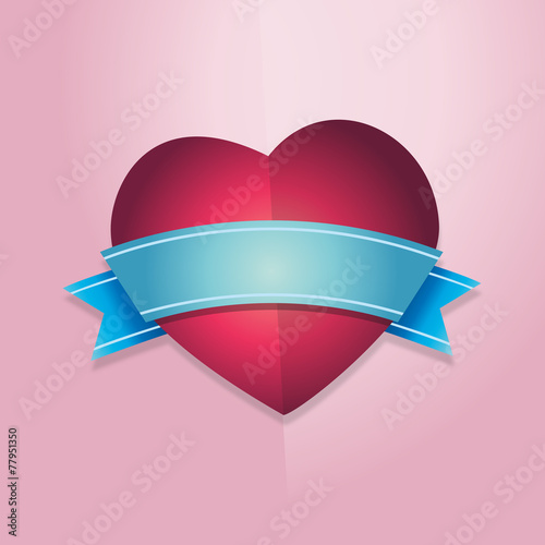 Cuore con fiocco blu per San Valentino