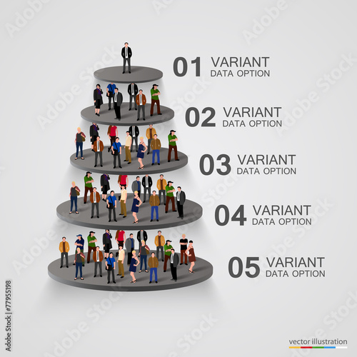 People on a pedestal in the hierarchy