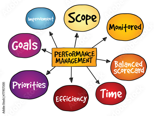 Performance management mind map, business concept