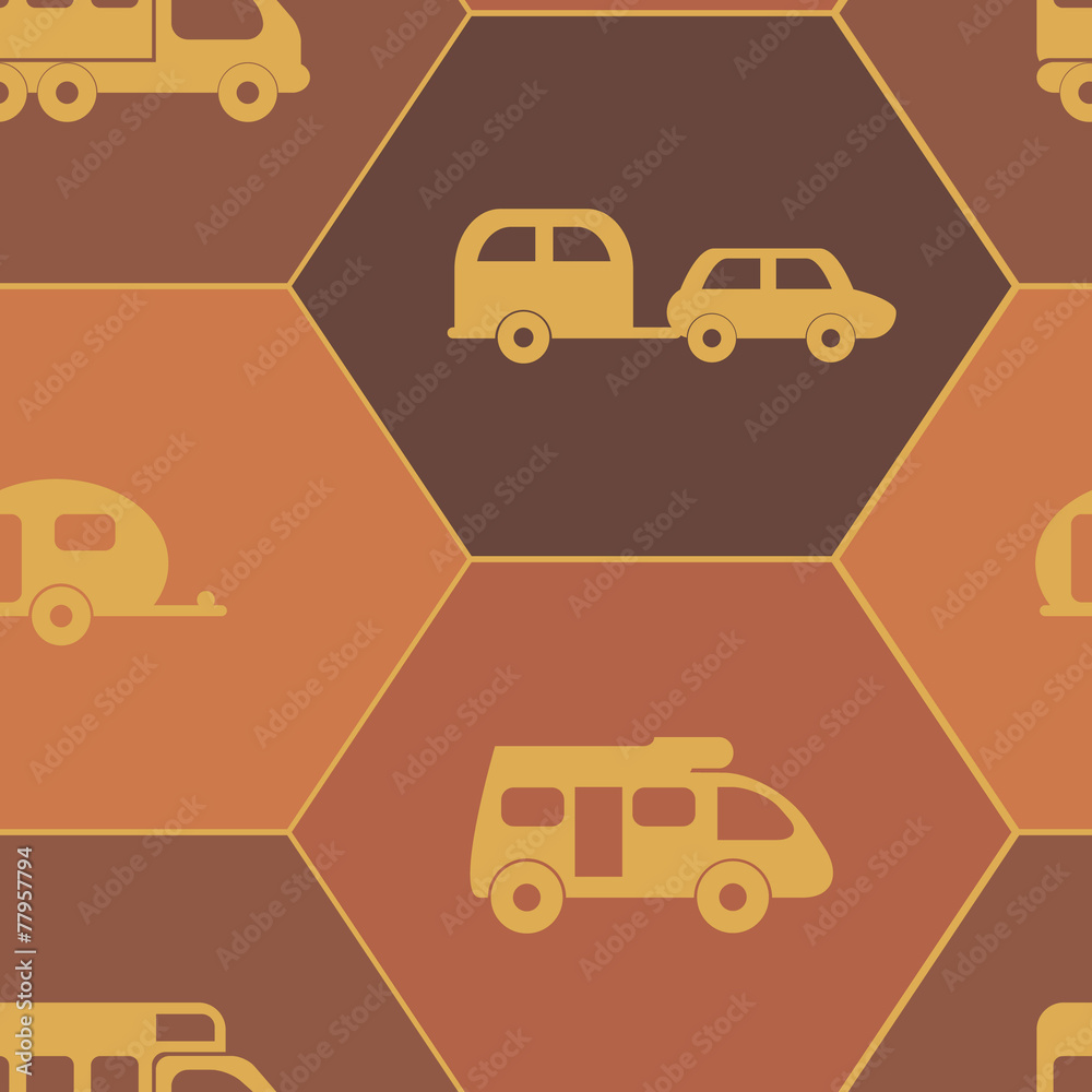 Seamless background with trailers for your design Seamless background with trailers for your design