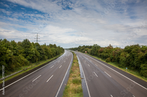Empty german Highway