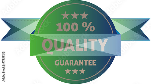 Button qualitäts garantie vector illustration