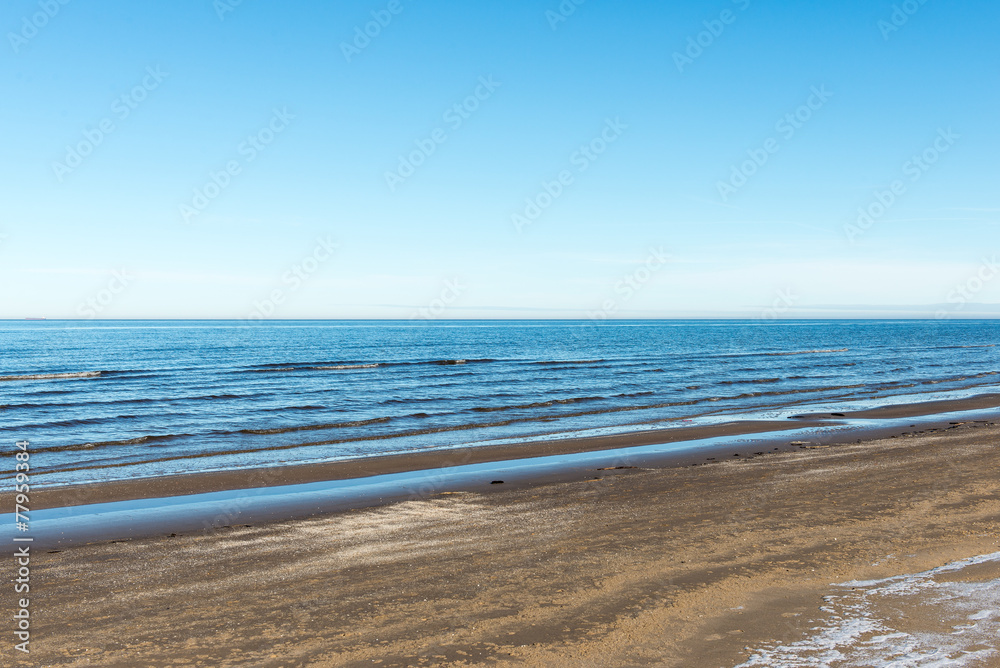 Obraz premium frozen sea beach