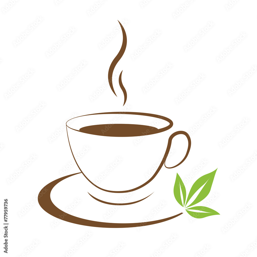 Obraz premium Tea cup icon brown