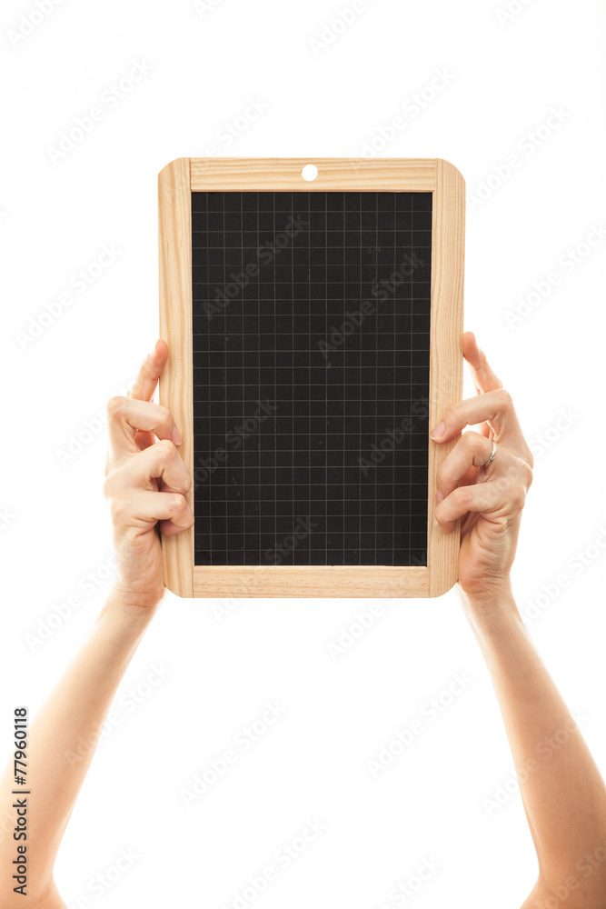 female hands holding blackboard chalkboard female hands holding blackboard chalkboard