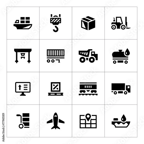 Set icons of logistic