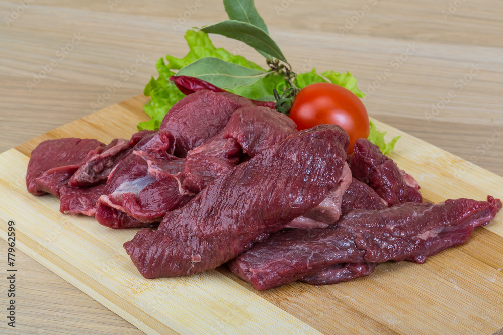 Raw venison