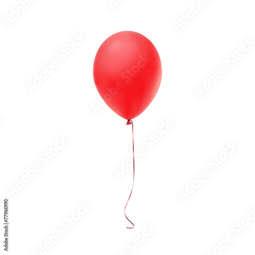 Naklejka Czerwona ikona balonu na białym tle