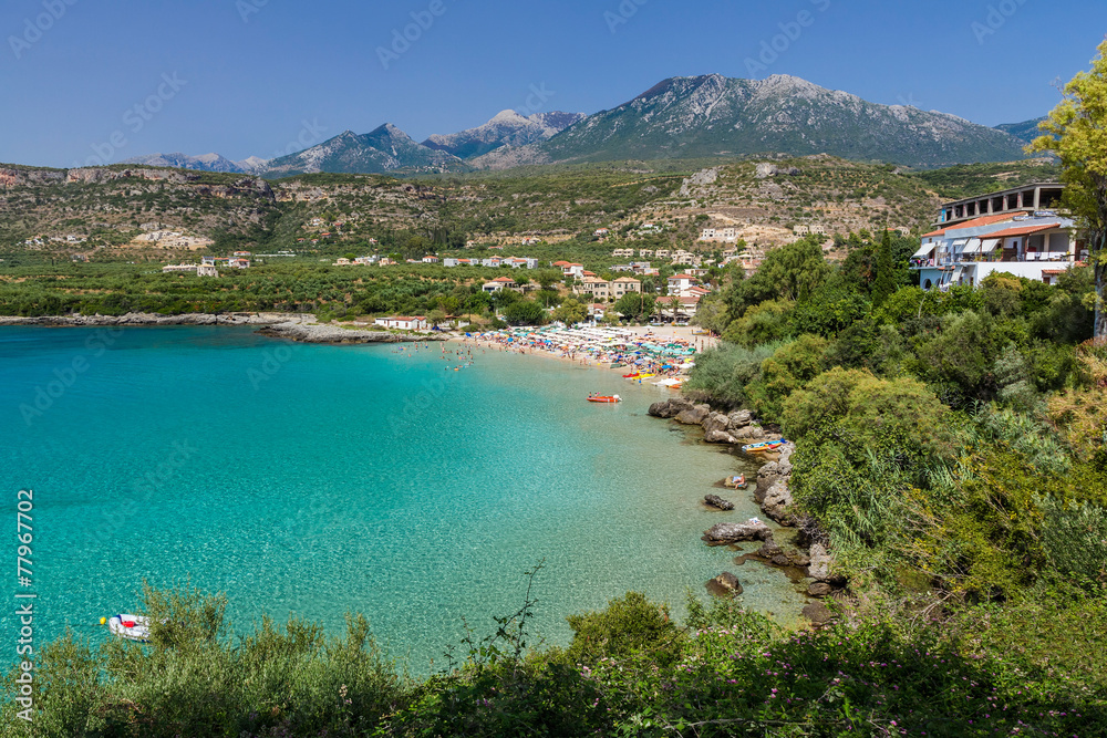 Kalogria beach in Peloponnese, Greece