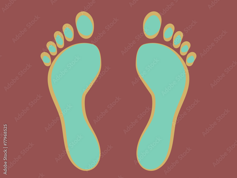 Colorful footprints Colorful footprints