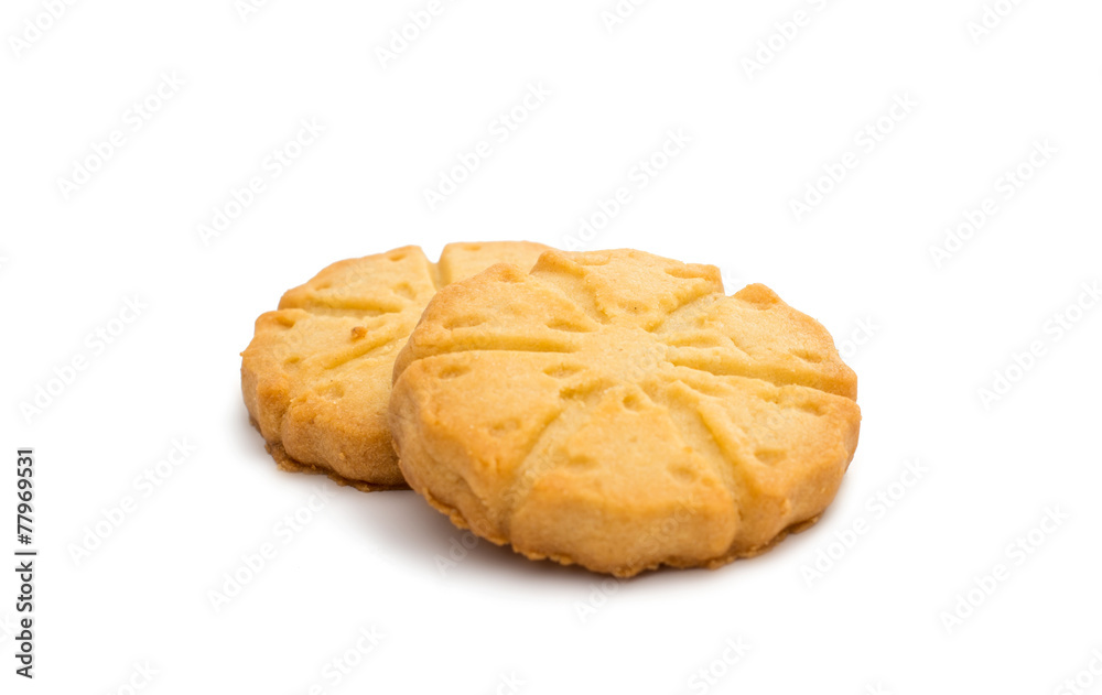 Butter cookies isolated