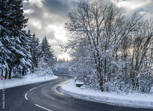 curvy winter street