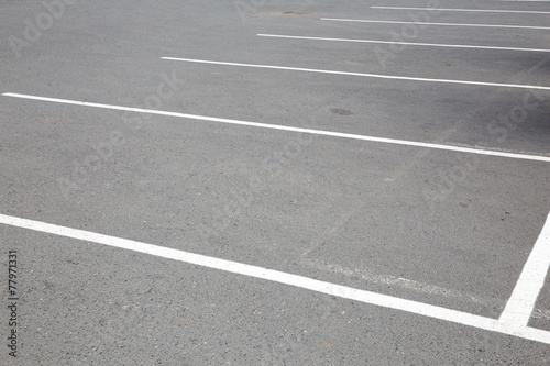 Parking with white lines