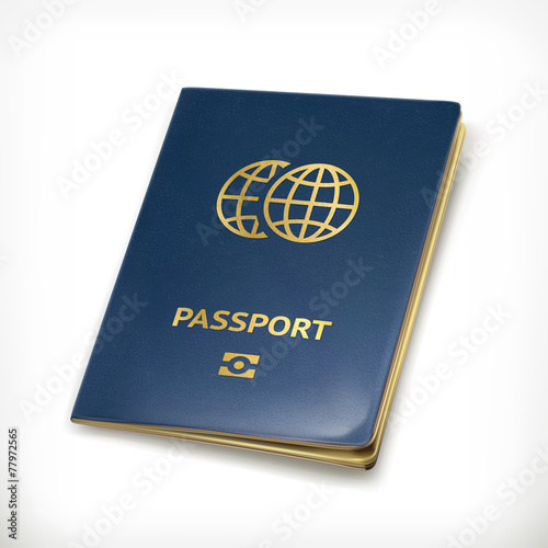 Passport, vector icon