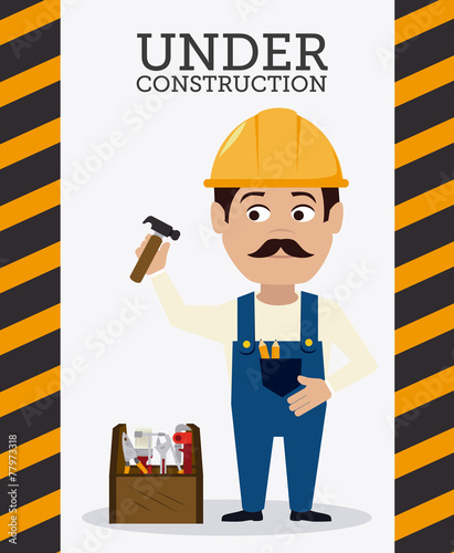 Construction design, vector illustration.