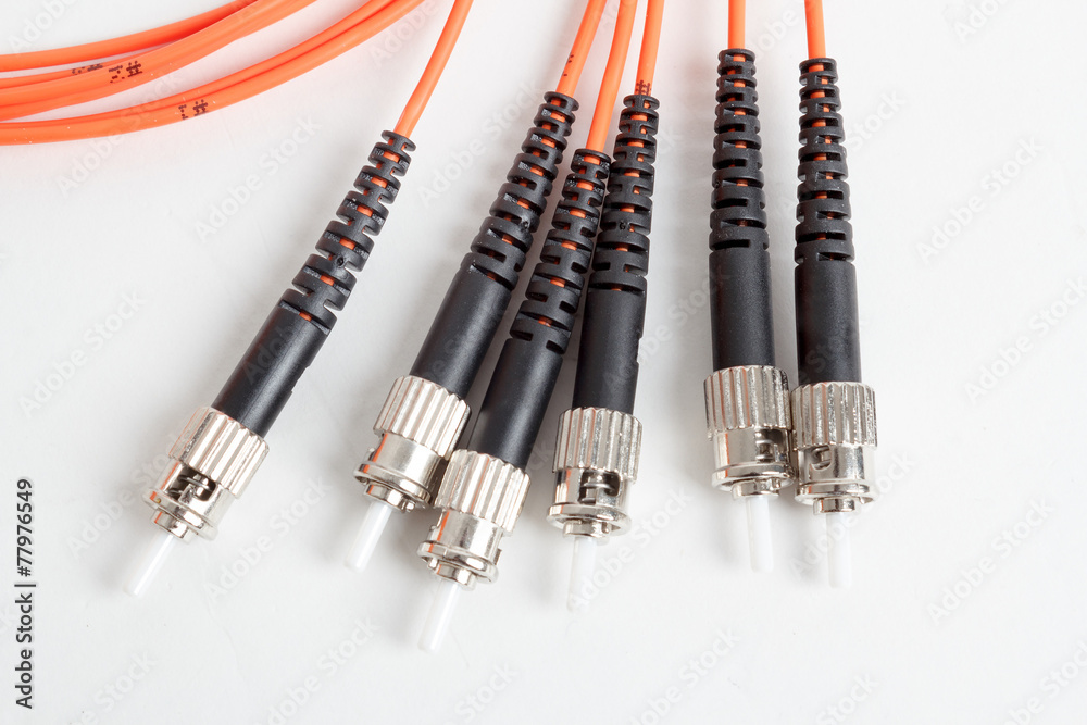 orange fiber optic ST connector patchcord orange fiber optic ST connector patchcord