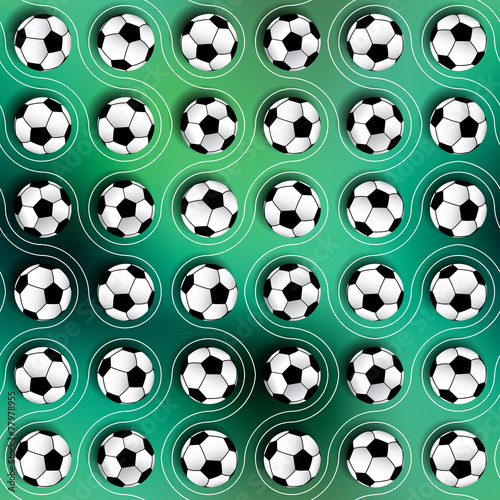 Geometric pattern of soccer balls.
