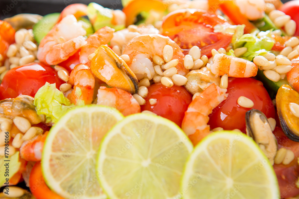 salad with shrimp and mussels salad with shrimp and mussels