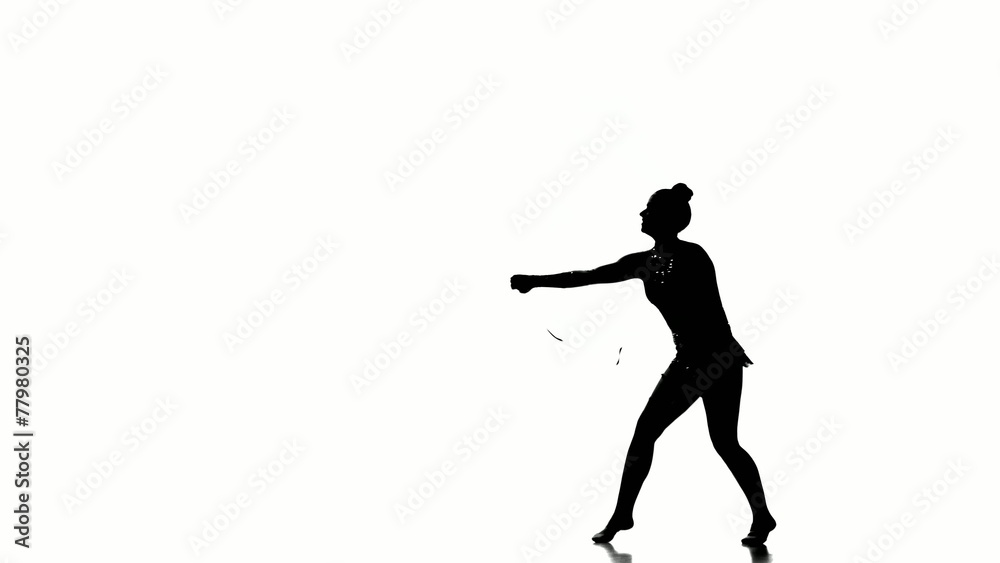 Beautiful gymnast doing rope tricks Beautiful gymnast doing rope tricks