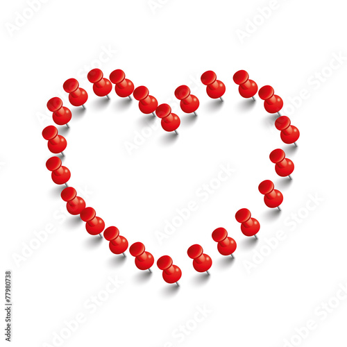 Red Thumbtack Heart