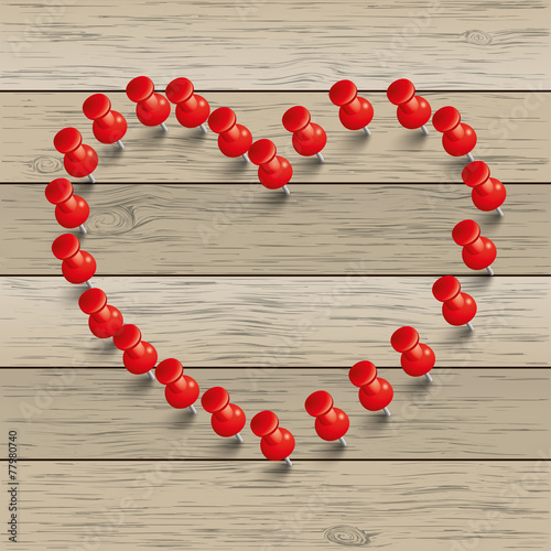 Red Thumbtack Heart