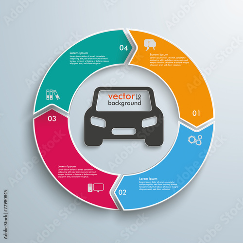Colored Ring Cycle 4 Options Car Infographic