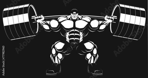 Bodybuilder with a barbell