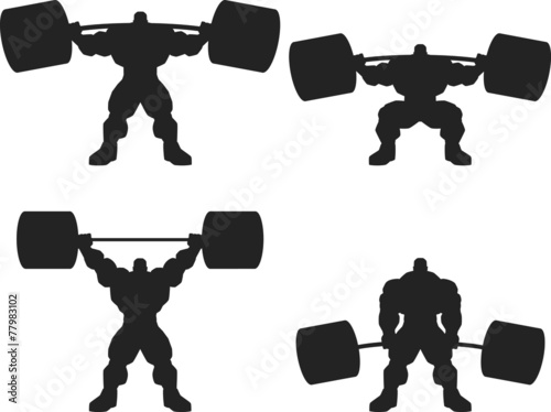Bodybuilder with a barbell