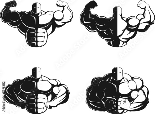 Bodybuilder posing