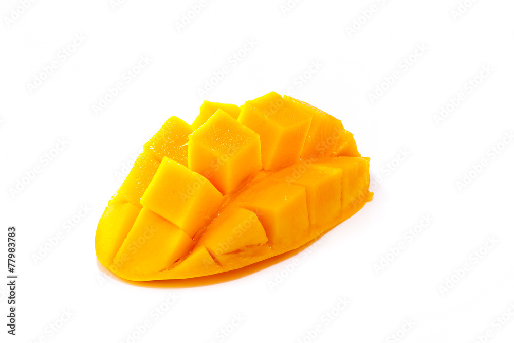 Yellow mango isolated on white background Yellow mango isolated on white background