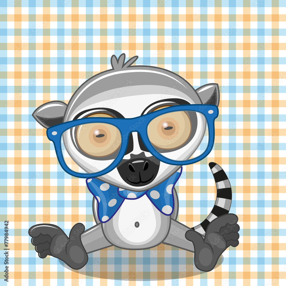 Fototapeta premium Hipster Lemur