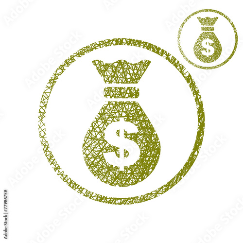 Money bag vector simple sin...