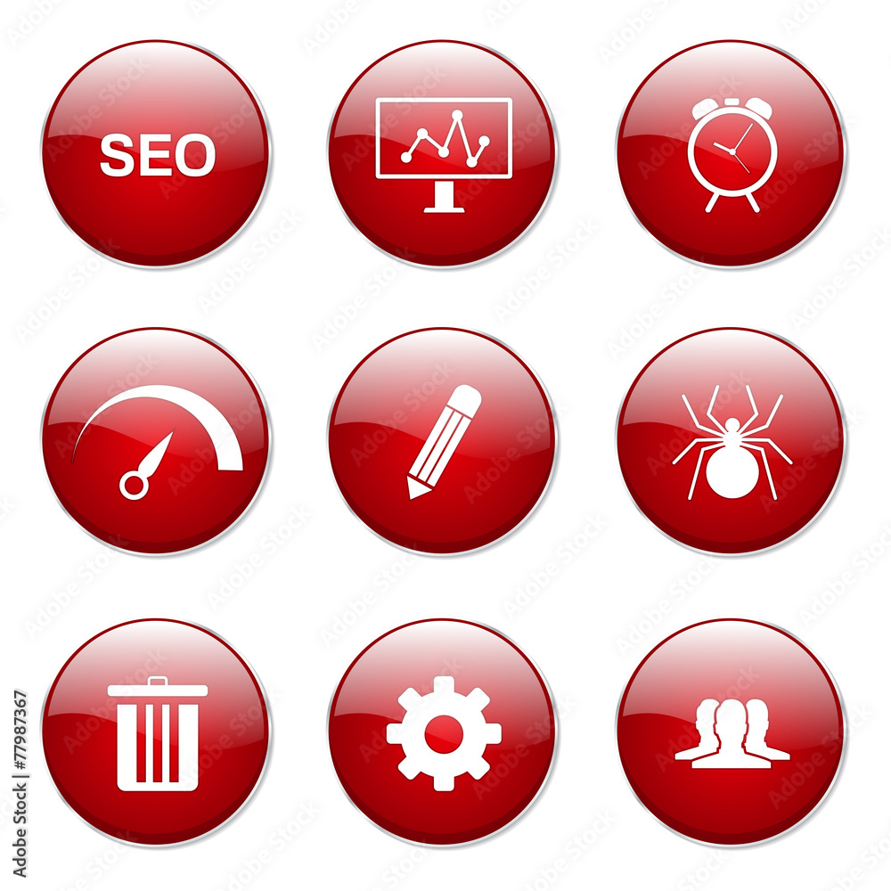 SEO Internet Sign Red Vector Button Icon Design Set 8 SEO Internet Sign Red Vector Button Icon Design Set 8