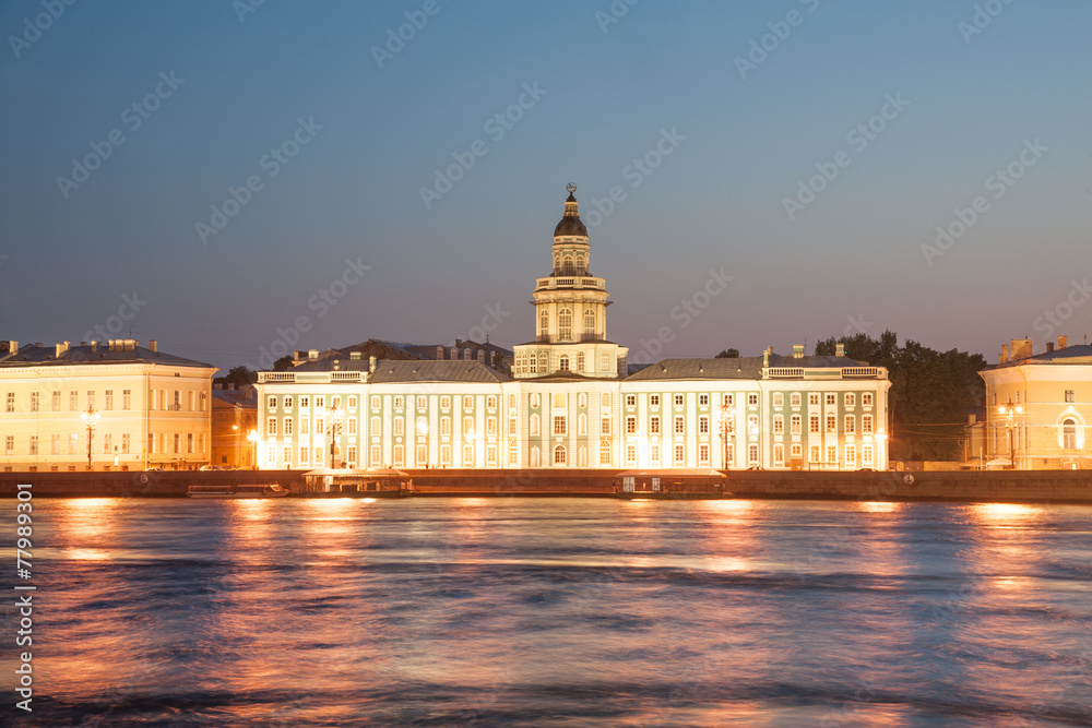 Famous Kunstkamera museum on Vasilievsky Island, St Petersburg