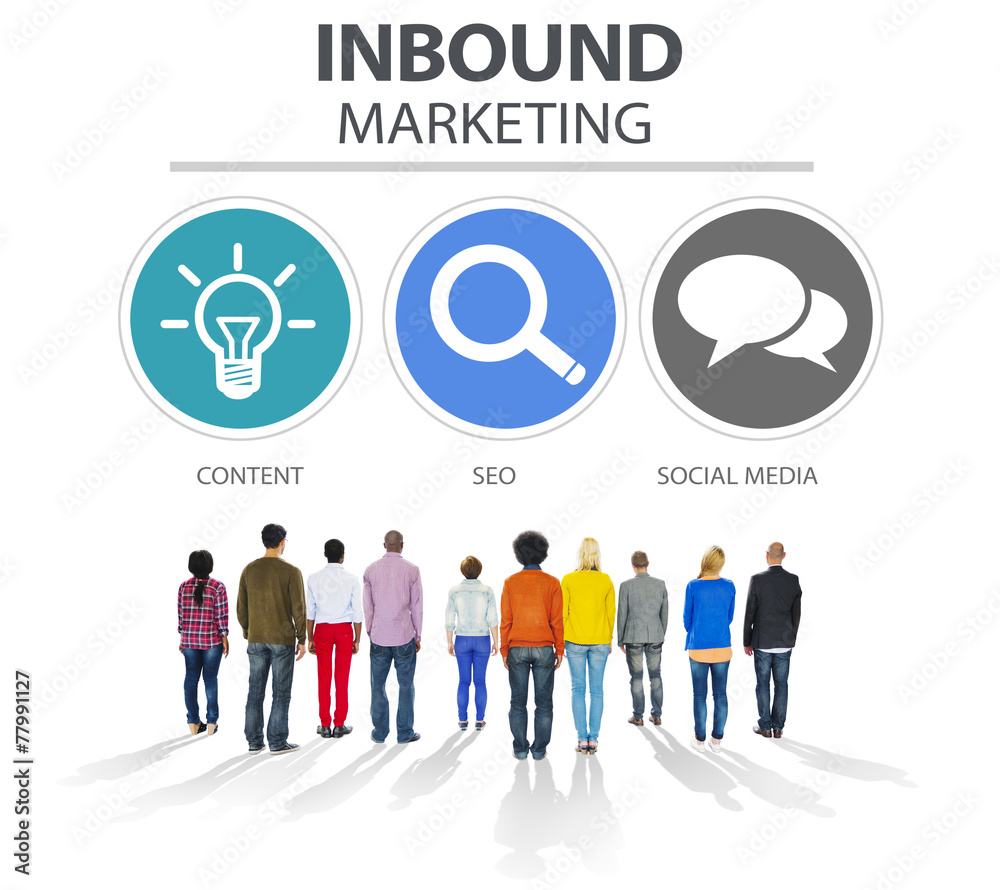 Inbound Marketing Commerce Content Social Media Concept Inbound Marketing Commerce Content Social Media Concept