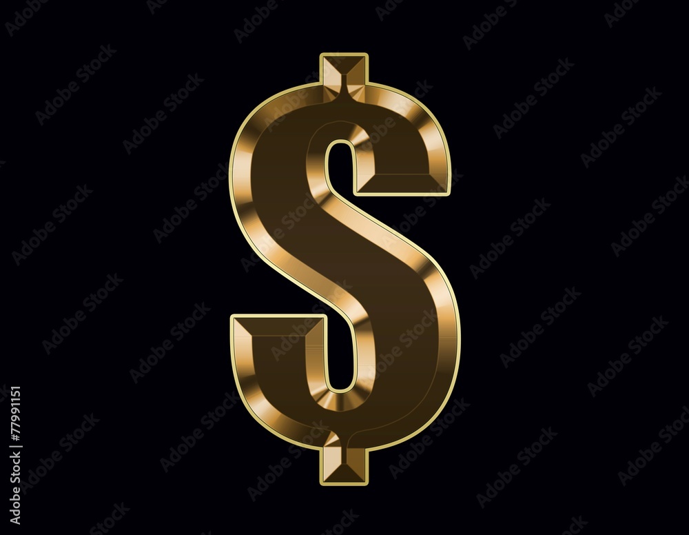 Sign of dollar Sign of dollar