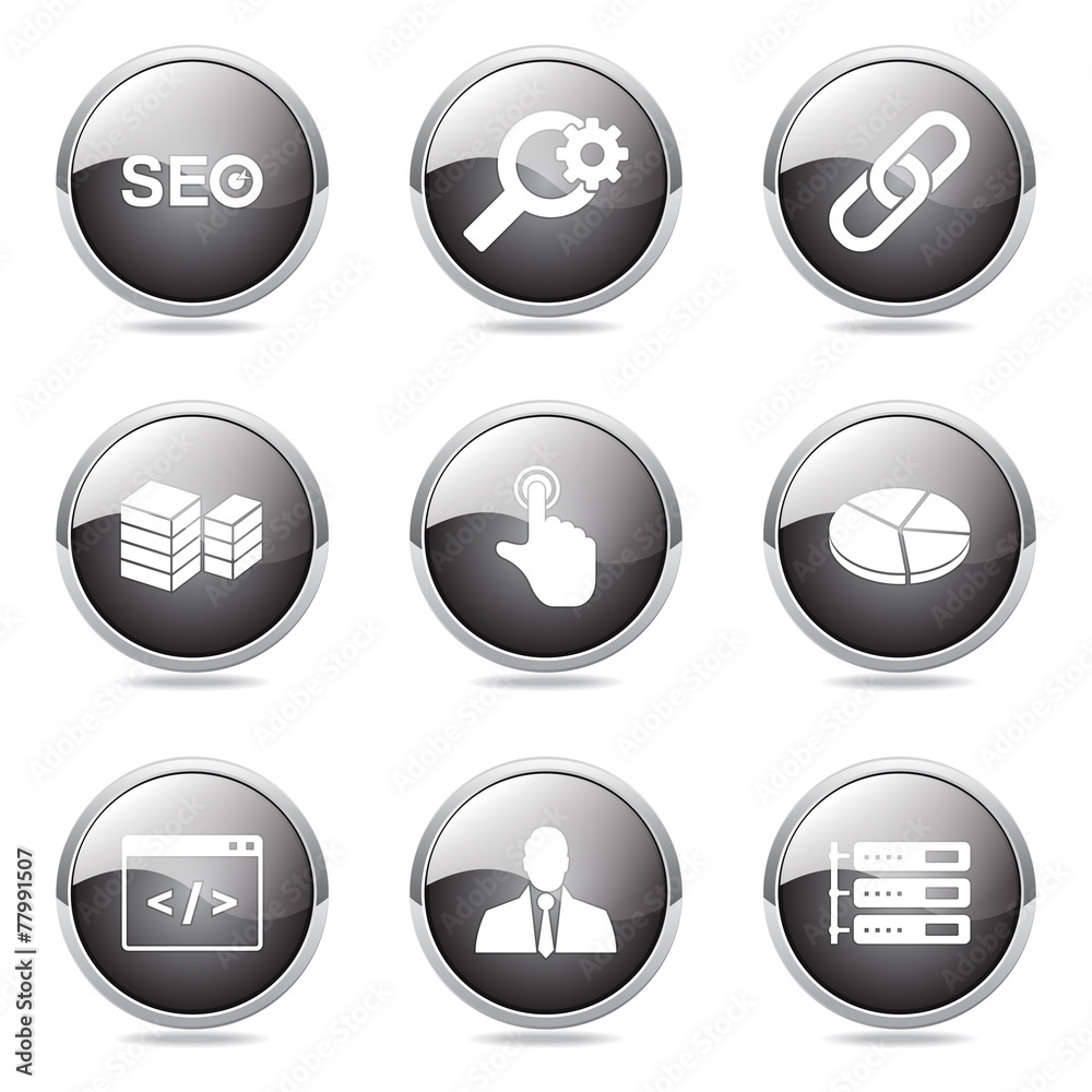 SEO Internet Sign Black Vector Button Icon Design Set 11 SEO Internet Sign Black Vector Button Icon Design Set 11