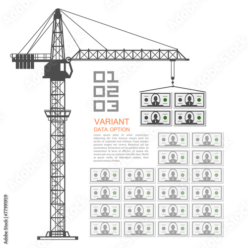 Crane loading Dollars