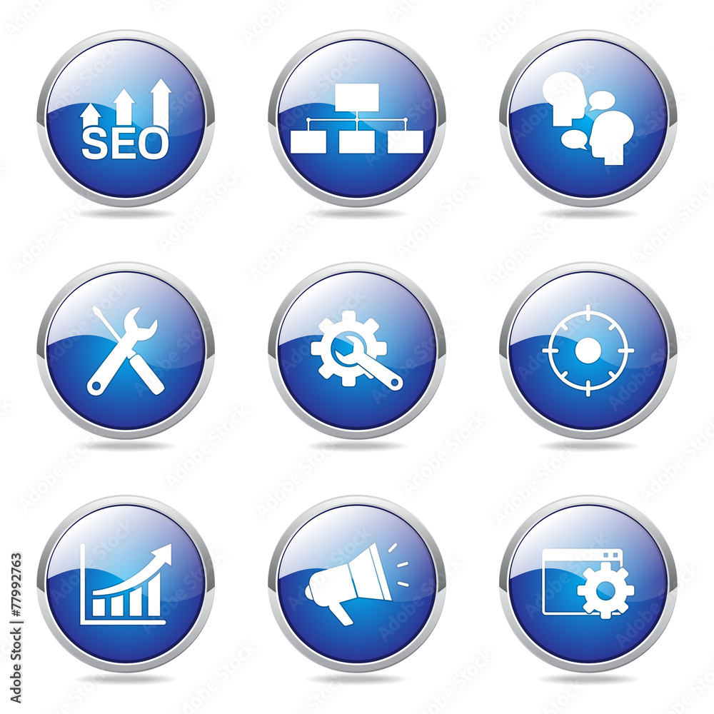 SEO Internet Sign Blue Vector Button Icon Design Set 5 SEO Internet Sign Blue Vector Button Icon Design Set 5