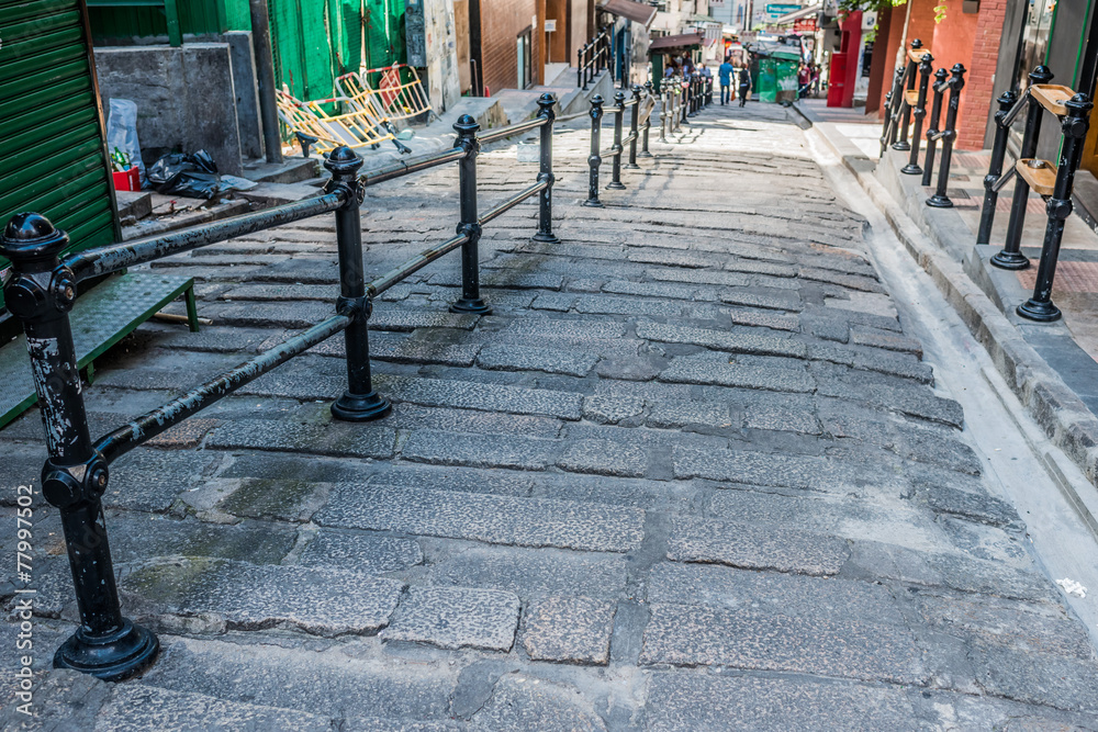 Naklejka premium pedestrian streets Soho Central Hong Kong