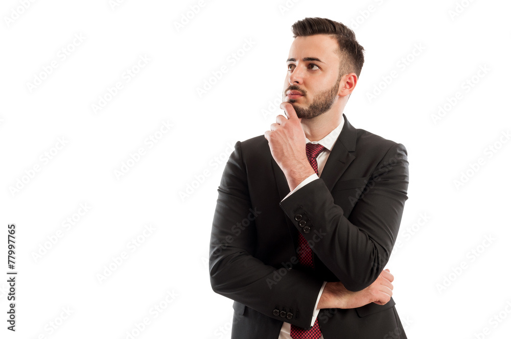 Smart business man thinking Smart business man thinking