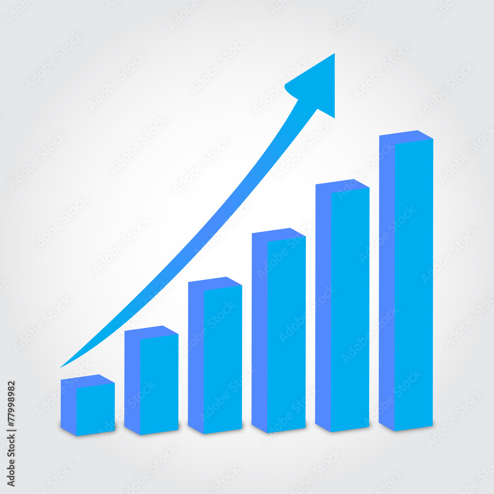 Growth chart up arrow vector illustration Growth chart up arrow vector illustration