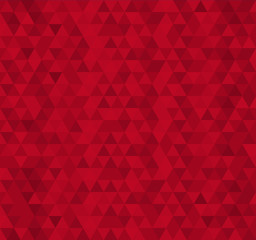 Red triangle tiles seamless pattern, vector background.
