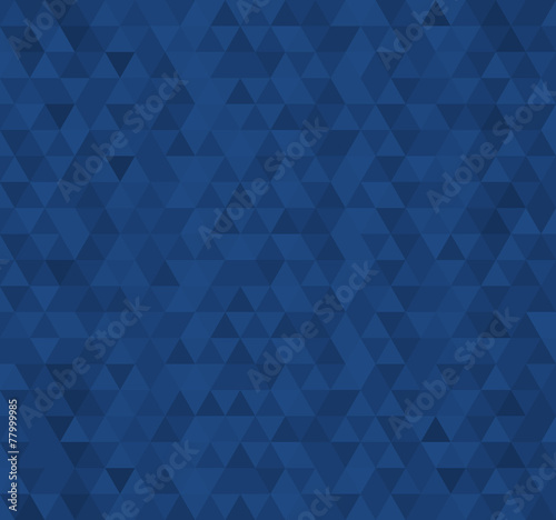 Blue triangle tiles seamless pattern, vector background.