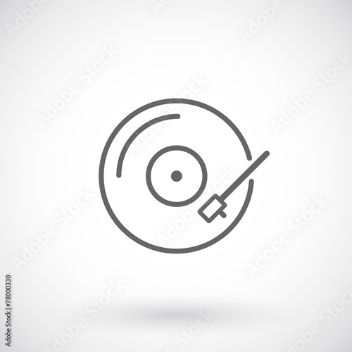 Vinyl record outline icon
