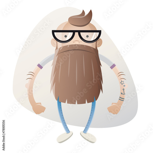 hipster cartoon bart lustig